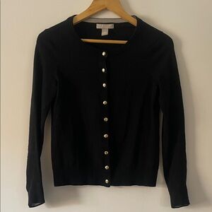 Banana Republic Black Cardigan with Gold Buttons